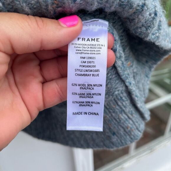 FRAME Pleated Puff Sleeve Sweater NWT - Picture 7 of 10